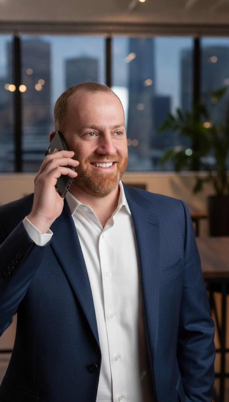 An Always Charter advisor taking a client call
